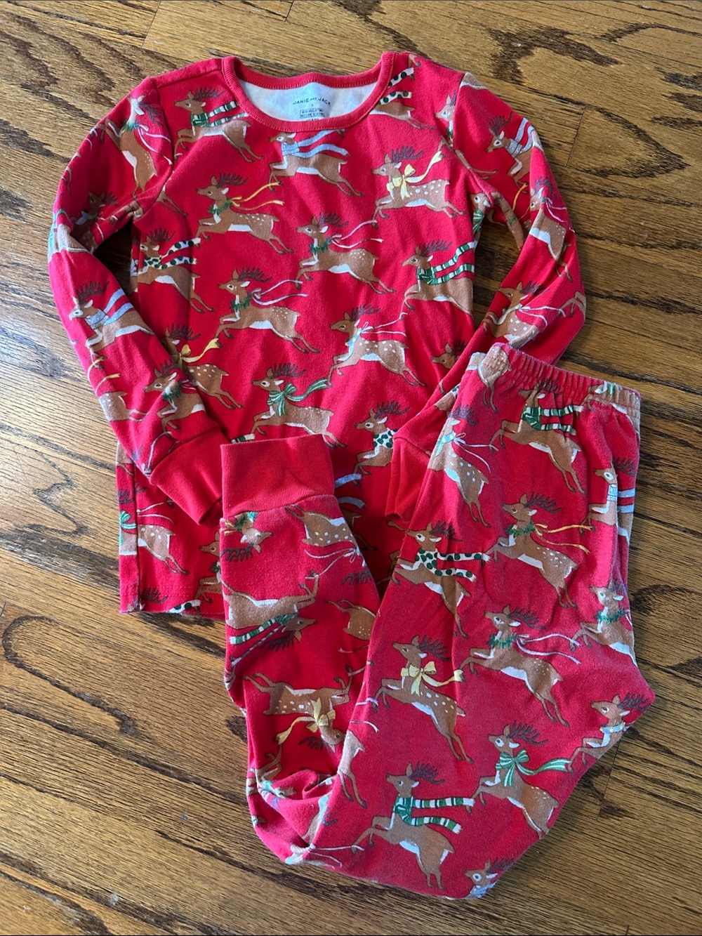 Janie and Jack Christmas reindeer pj set
